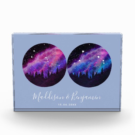 Bloc Photo Couples Personnalisés Cadeaux Zodiac N'Importe Que (Devant)