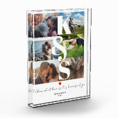 Bloc Photo Couples personnalisés Photo LOVE Cadeau (Gauche)