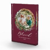 Bloc Photo Courbe feuillue moderne stylisée écriture bénite (Droite)