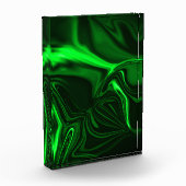 Bloc Photo Courbes et plis vert nickel plaqué dans fonds fonc (Gauche)