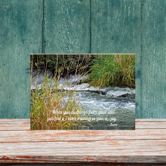 Bloc Photo Courir La Rivière Rumi Poetry Verse