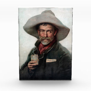 Bloc Photo Cow-boy ranchero espagnol dans un saloon de l'Oues