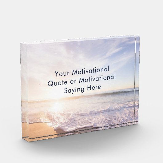 Bloc Photo Create Your Own Inspirational Photo Quote Beach (Gauche)