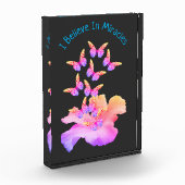 Bloc Photo Croire En Miracles Hibiscus Flower Butterflies (Gauche)