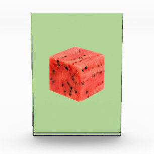 Bloc Photo Cube d'origine frais de pastèque rouge sucrée