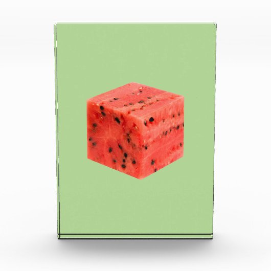 Bloc Photo Cube d'origine frais de pastèque rouge sucrée (Devant)