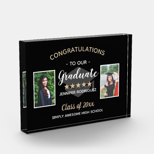 Bloc Photo Custom 2 Photo Félicitations aux diplômés (Gauche)