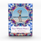 Bloc Photo Custom Blue Purple Star Fête des mères Maman Mama (Devant)