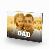 Bloc Photo Custom Dad Established Modern Bold Text Photo (Droite)