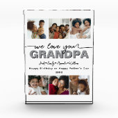 Bloc Photo Custom Elegant Nous vous aimons GRANDPA Collage ph (Devant)