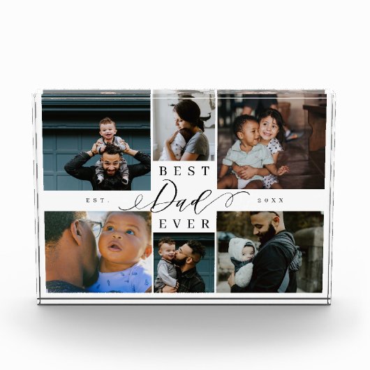 Bloc Photo Custom Family Photo Collage Gift for Best Dad Ever (Devant)