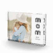 Bloc Photo Custom Mom Established Modern Retro Script Photo (Droite)