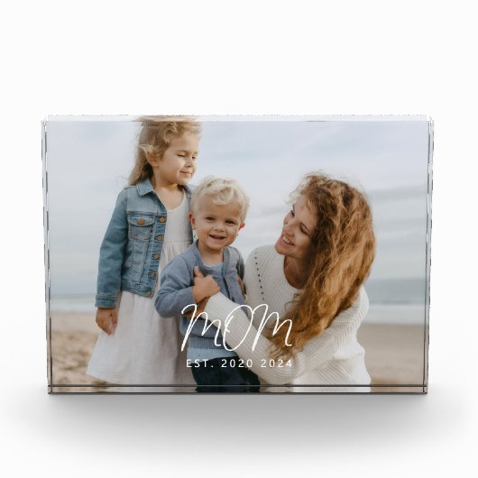Bloc Photo Custom Mom Established Modern Script (Devant)
