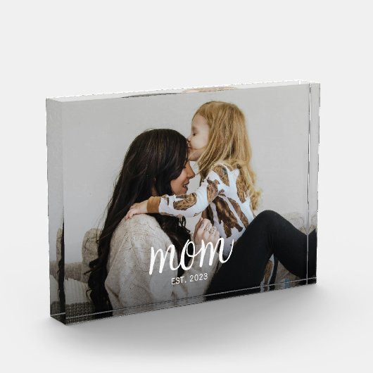 Bloc Photo Custom Mom Established Modern Script (Gauche)