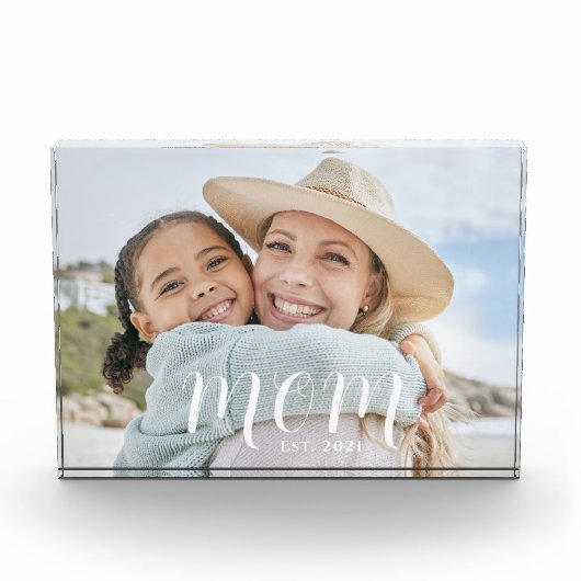 Bloc Photo Custom Mom Established Modern Script (Devant)