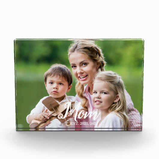 Bloc Photo Custom Mom Established Modern Script (Devant)