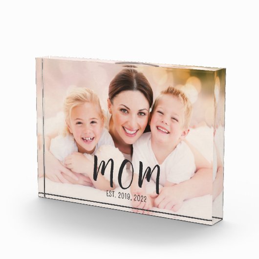 Bloc Photo Custom Mom Established Modern Script  (Droite)