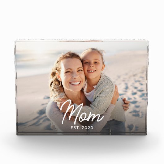 Bloc Photo Custom Mom Established Modern Script (Devant)