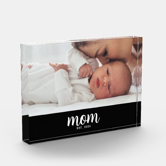 Bloc Photo Custom Mom Established Modern Script (Gauche)
