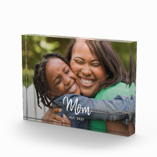 Bloc Photo Custom Mom Established Modern Script Photo (Droite)