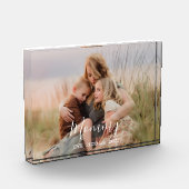 Bloc Photo Custom Mom Established Modern Script Photo  (Gauche)