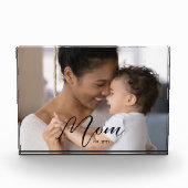 Bloc Photo Custom Mom Established Modern Script Photo (Devant)