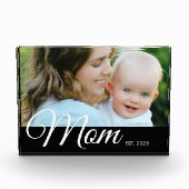 Bloc Photo Custom Mom Established Modern Script Photo  (Devant)