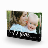 Bloc Photo Custom Mom Established Modern Script Photo  (Droite)