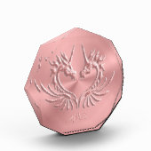 Bloc Photo Custom monogram, rose, Scaly Dragon Heart (Gauche)