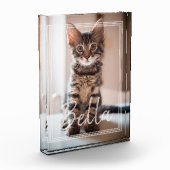 Bloc Photo Custom Pet Name Typography and Photo Frame (Gauche)
