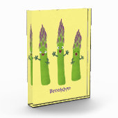 Bloc Photo Cute asperges chantant un trio végétal dessin anim (Gauche)