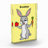 Bloc Photo Cute bunny rabbit with vegetables (Gauche)