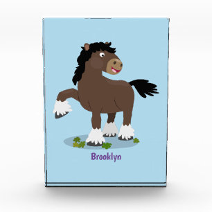 Bloc Photo Cute Clydesdale draught horse cartoon illustration