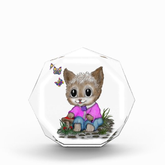 Bloc Photo Cute Kitty Chat et Papillon (Devant)