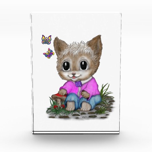 Bloc Photo Cute Kitty Chat et Papillon (Devant)