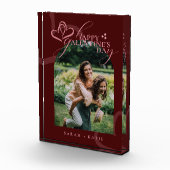 Bloc Photo Cute Minimal Modern Maroon Script Galentine's  (Droite)