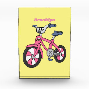 Bloc Photo Cute pink kids bicycle cartoon illustration