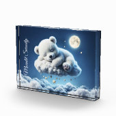 Bloc Photo Cute Polar ours cub beauté nuages fluffy (Droite)