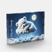 Bloc Photo Cute Polar ours cub beauté nuages fluffy (Gauche)