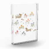 Bloc Photo Dachshund Weiner Amoureux de les chiens Fleur sauv (Gauche)