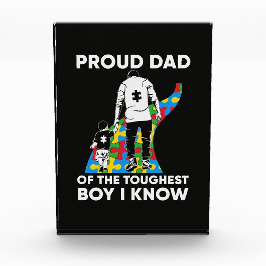 Bloc Photo Dad Puzzle Autism Awareness Gift for Birthday (Devant)