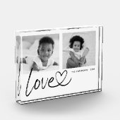 Bloc photo d'amour de 2 photos moderne (Gauche)