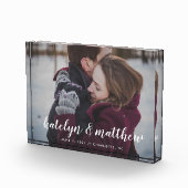 Bloc Photo Date de mariage classique personnalisé (Droite)