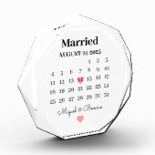 Bloc Photo Date du calendrier de mariage Jour de mariage pers (Gauche)