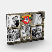 Bloc photo de la famille lituanienne, Drapeau litu (Gauche)