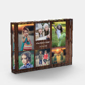 Bloc photo de la famille rustique en bois (Gauche)