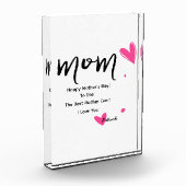 Bloc photo de la Fête des Mères de Noël - Coeurs r (Gauche)