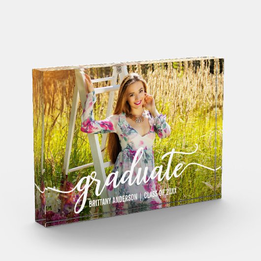 Bloc photo de la graduation de script moderne (Gauche)