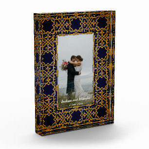 Bloc photo de la trame de noeud celtique Golden Wo