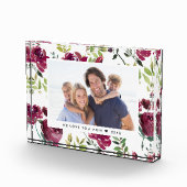 Bloc photo de légende personnalisée de fleurs d'hi (Droite)